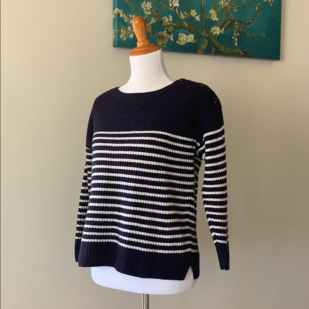 Ann Taylor Buttoned Shoulder Sweater